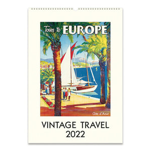 Cavallini 2022 Wall Calendar: Vintage Travel