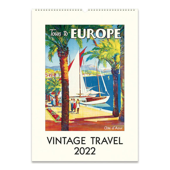 Cavallini 2022 Wall Calendar: Vintage Travel