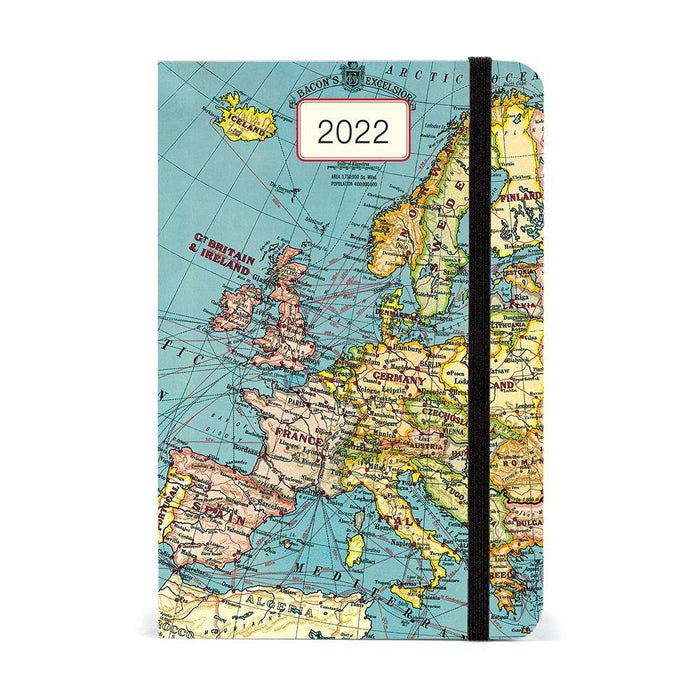 Cavallini 2022 Weekly Planner: Vintage Maps