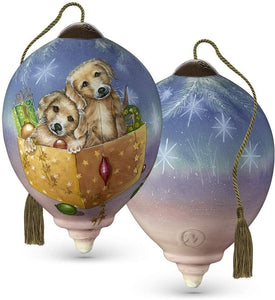Christmas Puppies Ornament