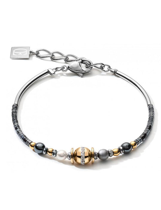 Coeur de Lion Ball Gemstone and Crystal Pearls Bracelet