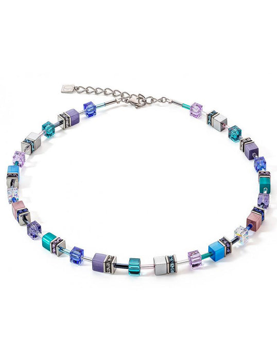 Coeur de Lion Cateye Necklace in Turquoise, Purple and Blue