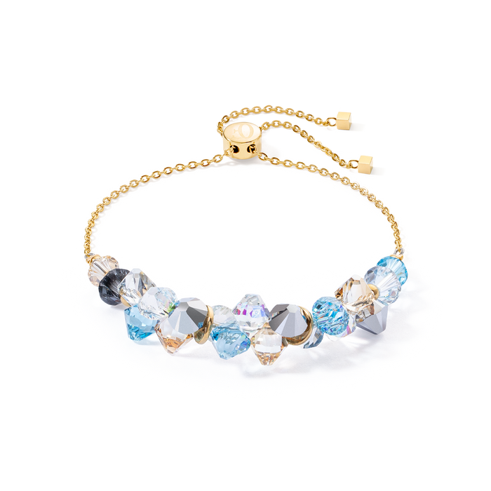 Coeur de Lion Dancing Crystals bracelet gold aqua