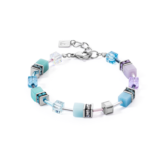 Coeur de Lion GeoCUBE® Iconic bracelet aqua-lilac