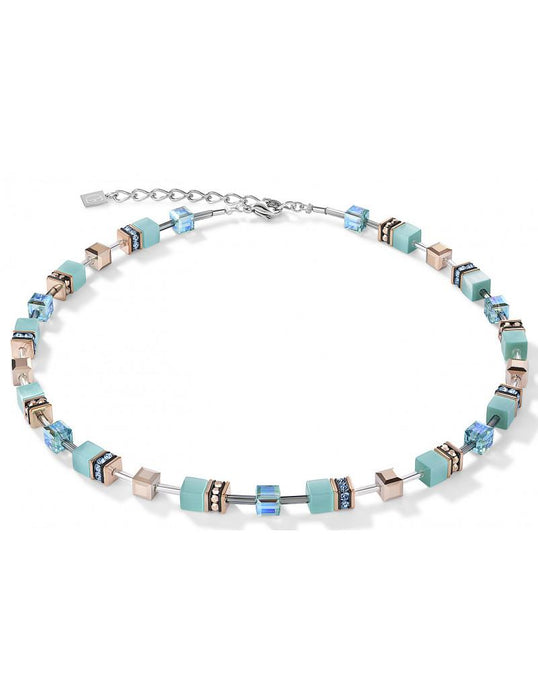 Coeur de Lion Geocube Necklace Aqua