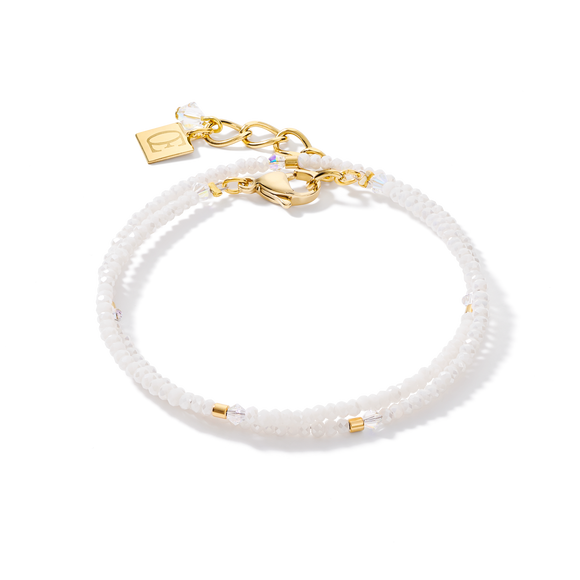 Coeur de Lion Gold and White Small Crystal Bracelet
