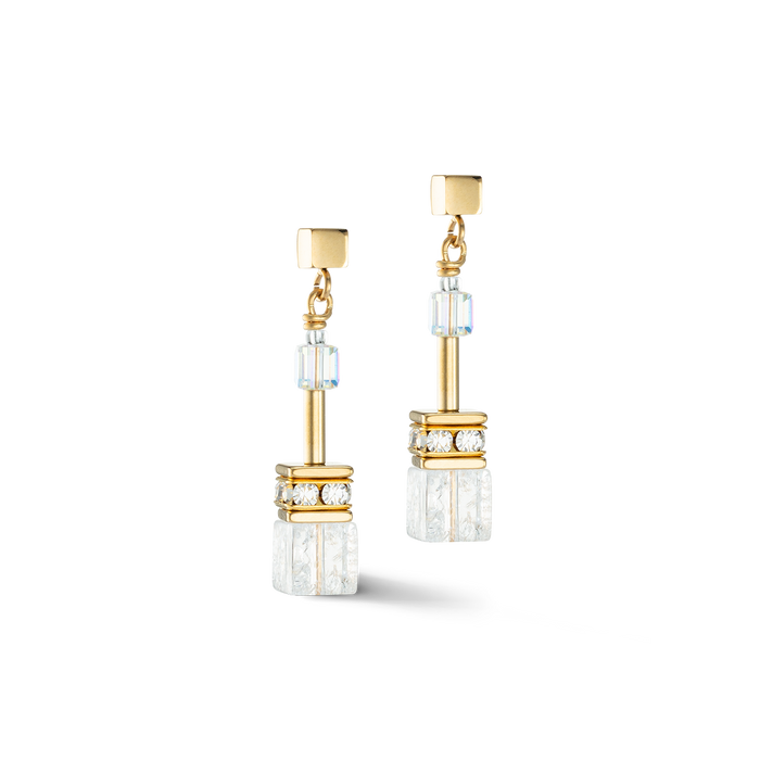 Coeur de Lion Iconic Nature Earrings Gold White
