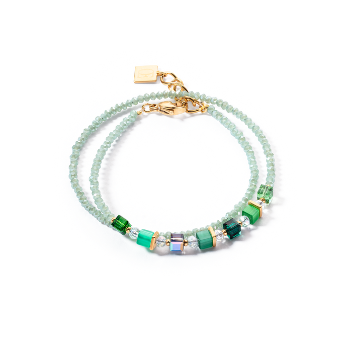 Coeur de Lion Joyful Colors Wrap bracelet gold green