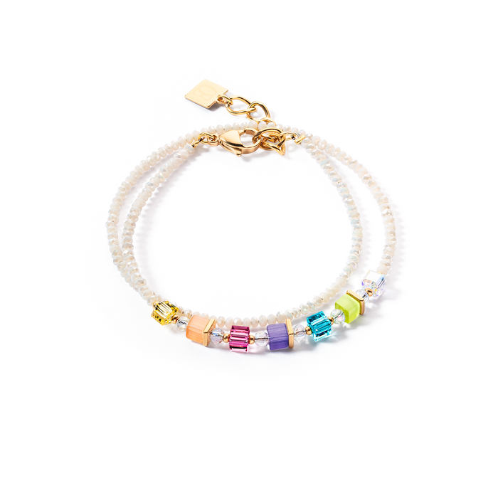 Coeur de Lion Joyful Colours Wrap bracelet gold rainbow