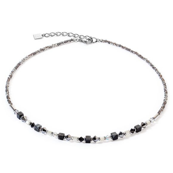 Coeur de Lion Princess Shape Mix necklace black-white