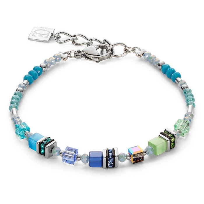Coeur de Lion Signature Geocube Bracelet in Aqua