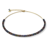 Coeur de Lion Swarovski Crystal Necklace Frontline Multicolor Gold