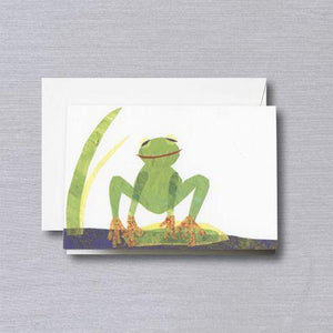 Crane Paper Cut Paper Frog Pearl White Boxed Notes