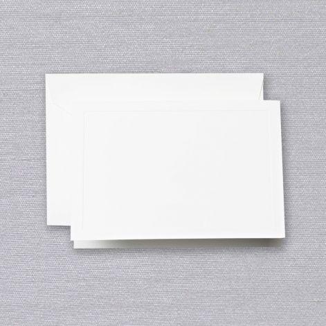 Crane Paper Debossed Panel Framed Pearl White Boxed Notes