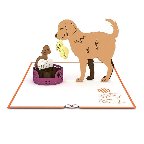 Dog Family Classic 3D Pop Up card