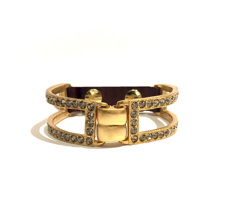 Swarovski Crystals Double Sided Crystal Two Bar Bracelet