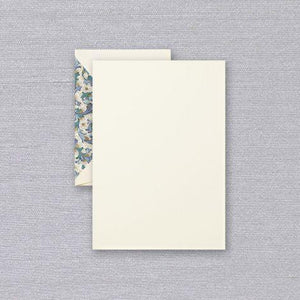 Crane Paper Ecru Boxed Half Sheets with Blue Florentine Envelope Liner
