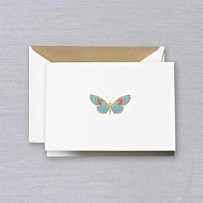 Crane Paper Engraved Butterfly Boxed Notes with Gold Envelope Liner