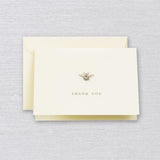 Crane Paper Engraved Bee Thank You Ecru Boxed Notes