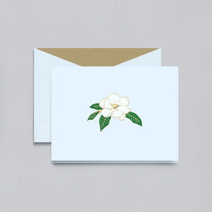 Crane Paper Engraved Magnolia Pearl White Boxed Notes