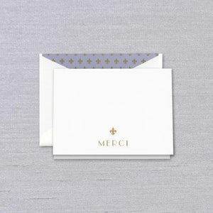 Crane Paper Engraved Merci Thank You Boxed Notes