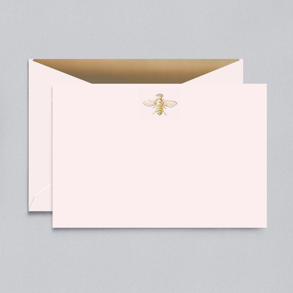 Crane Paper Engraved Queen Bee Light Pink Boxed Cards