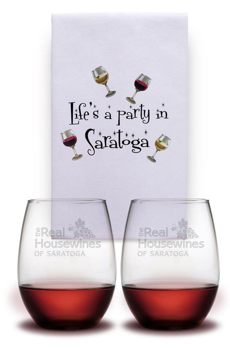Housewines Glasses and Towel Gift Set