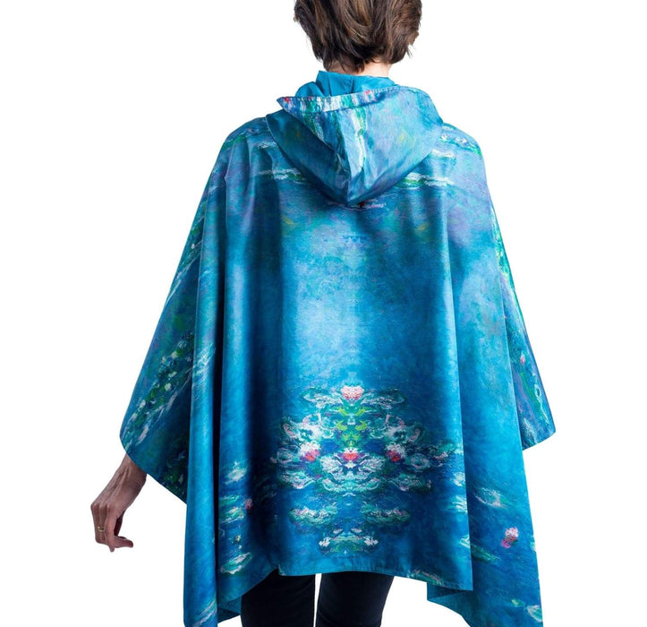 FINE ART RAINCAPER - MONET WATER LILIES TRAVEL CAPE