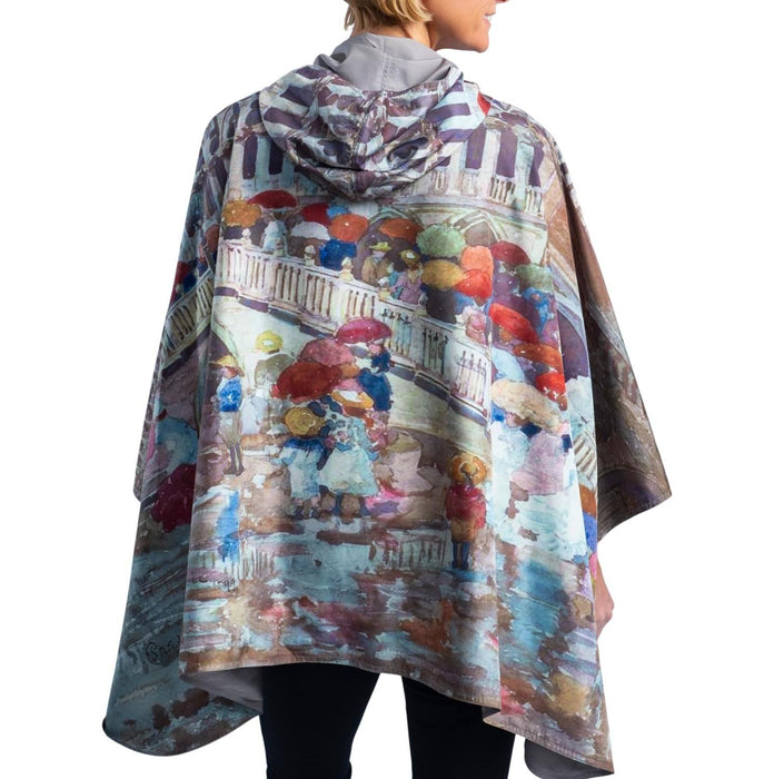 FINE ART RAINCAPER - PRENDERGAST UMBRELLAS IN THE RAIN TRAVEL CAPE