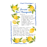 Lemon Basil Spoon Rest with matching Tea Towel  Gift Set by Le Cadeaux
