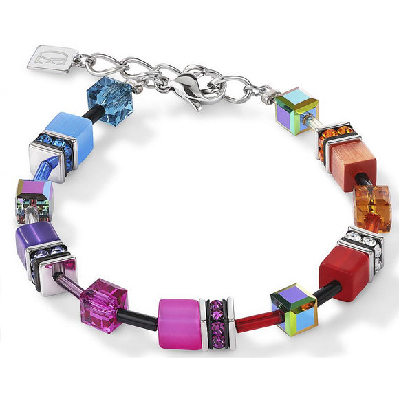 Coeur de Lion Geocube Cat-Eye Bracelet in Rainbow Colors