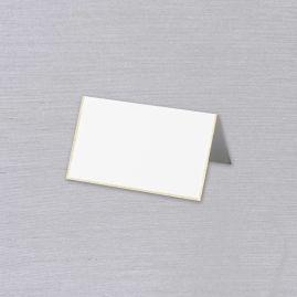 Crane Paper Gold Bordered Pearl White Place Cards
