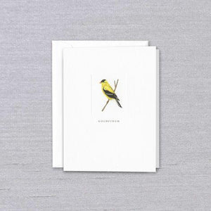 Crane Paper Goldfinch Pearl White Boxed Vertical Notes