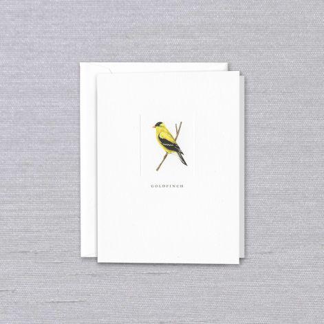 Crane Paper Goldfinch Pearl White Boxed Vertical Notes