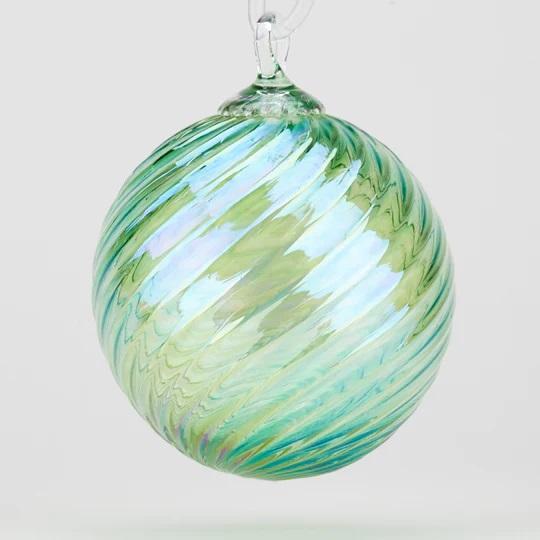 Green Lime Twist Classic Round Ornament