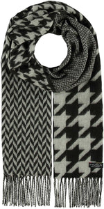 Houndstooth Scarf Black and White
