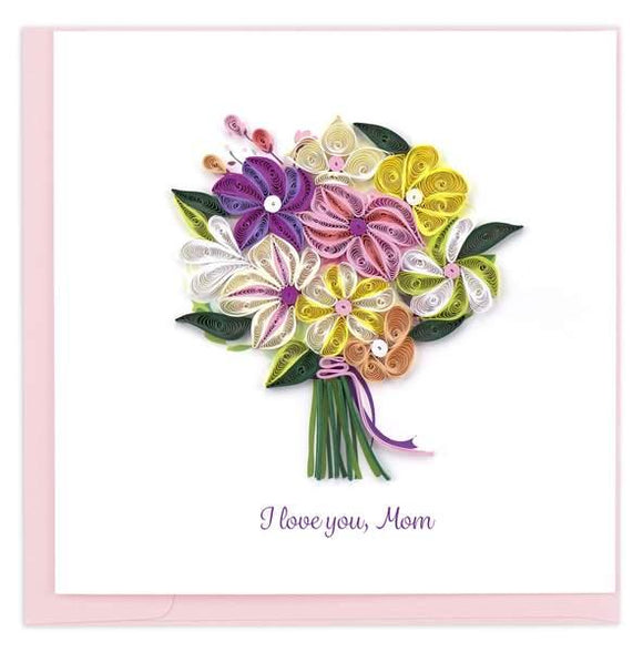 I Love You Mom Bouquet Card