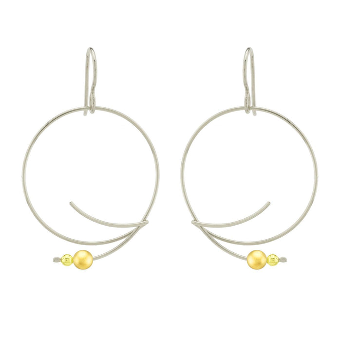 Individual Hoop Earring in Silver and Gold