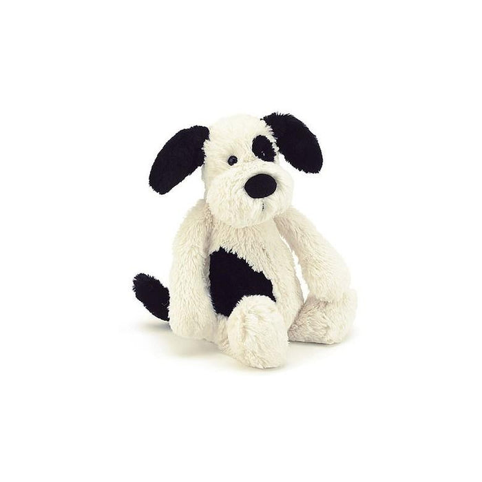 JellyCat Bashful Black & Cream Puppy Small Plush Toy