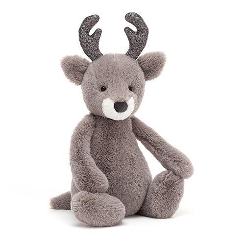 JellyCat Bashful Glitz Reindeer Medium Plush Toy — Pearl Grant