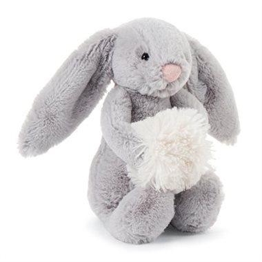 JellyCat Bashful Gray Snow Bunny Plush Toy