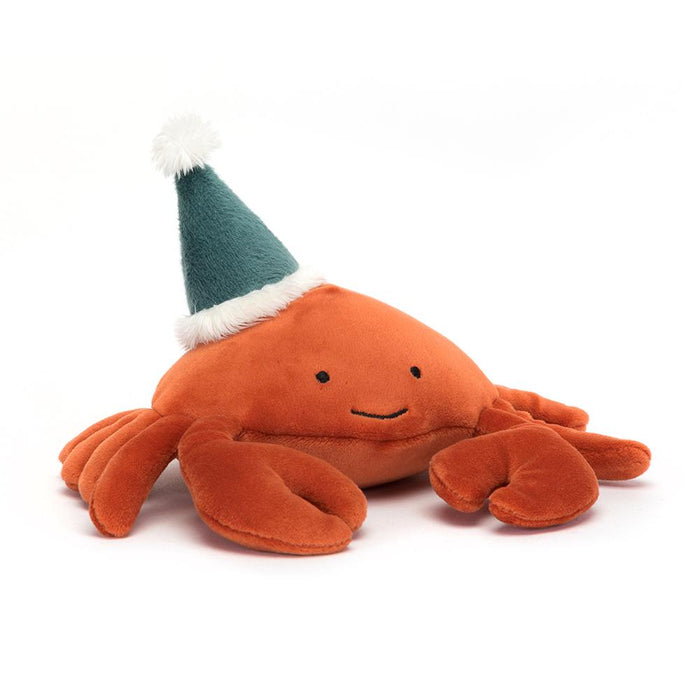 JellyCat Celebration Crustacean Crab Green Hat Plush Toy
