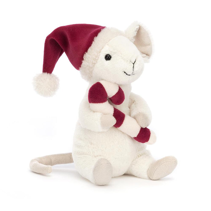 JellyCat Merry Mouse Candy Cane Plush Toy