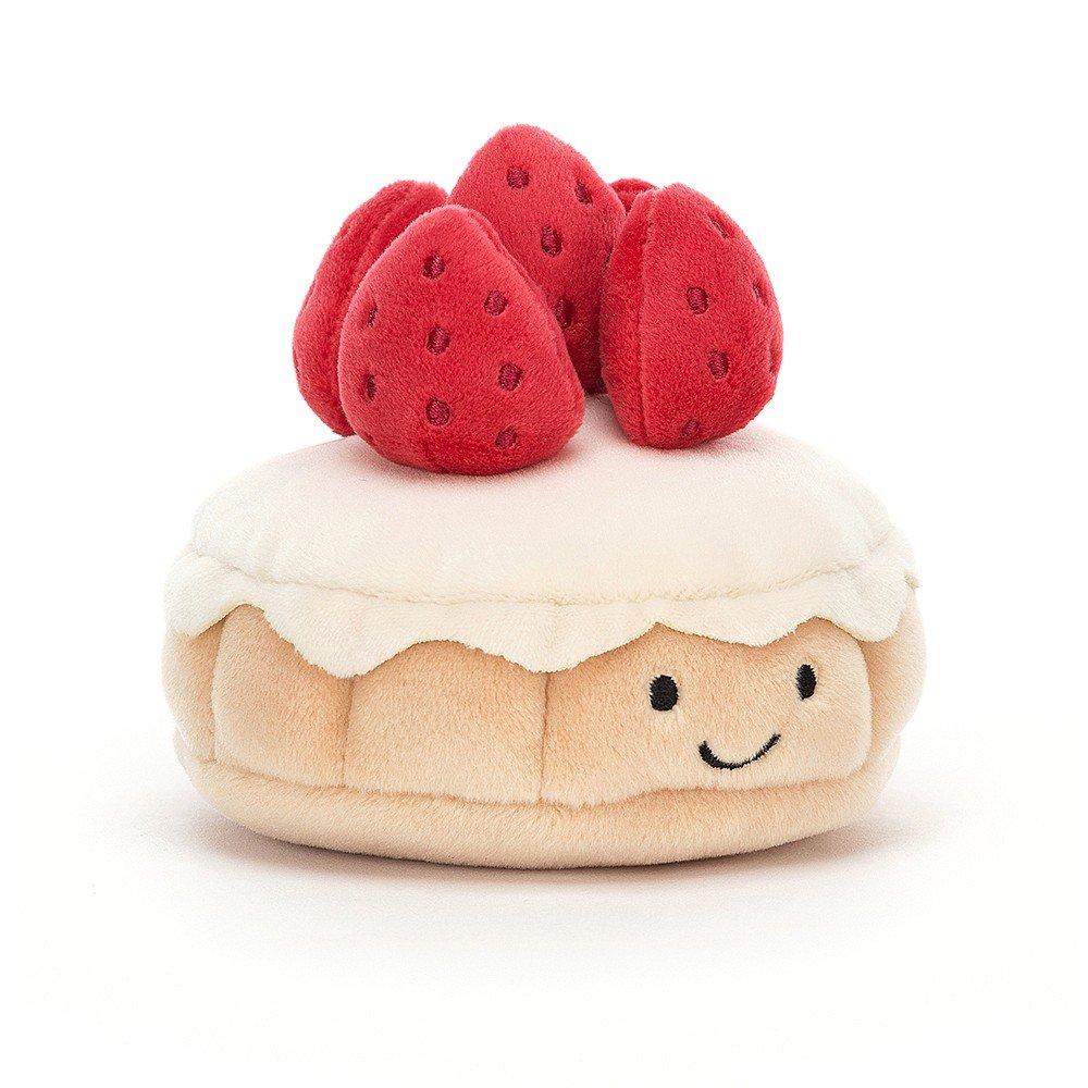 JellyCat Pretty Patisserie Tarte Aux Fraises Plush Toy — Pearl