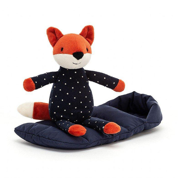 JellyCat Sleeping Bag Snuggler Fox Plush Toy