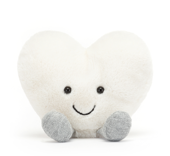 Jellycat Amuseable Cream Heart Small Plush Toy