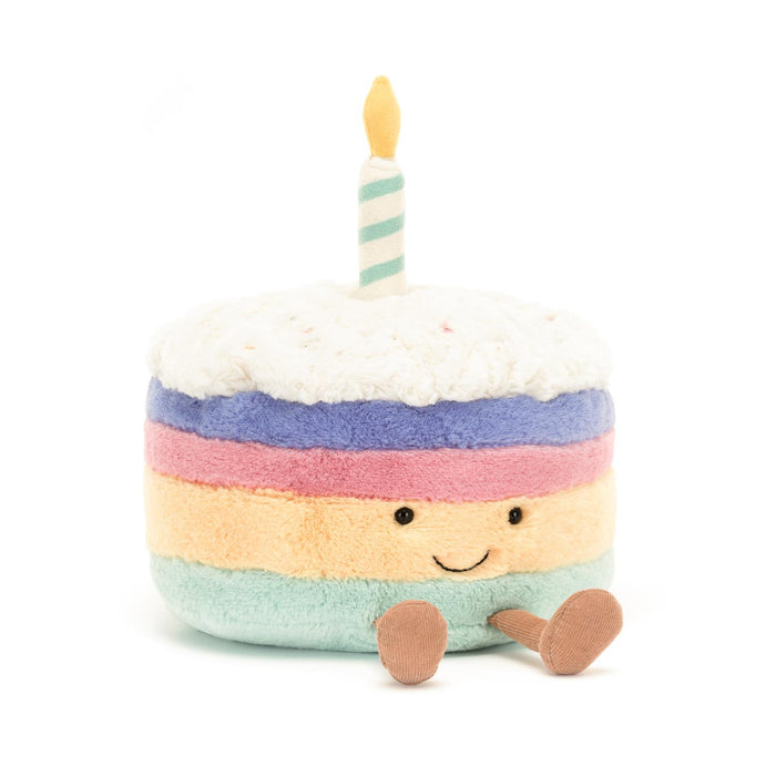Jellycat Amuseable Rainbow Birthday Cake Plush Toy