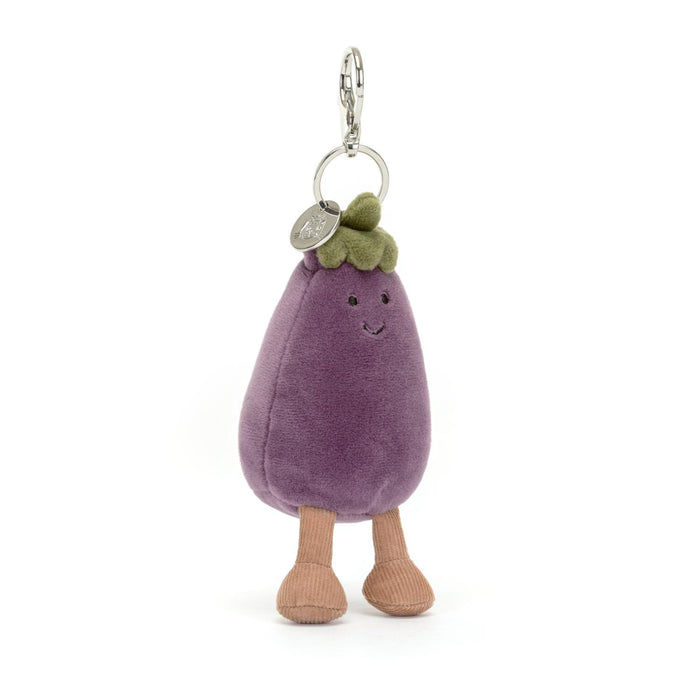 Jellycat Vivacious Eggplant Bag Charm Plush Toy