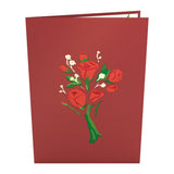 Red Rose Arrangement Classic 3D Pop Up card