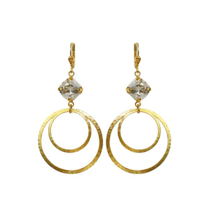 La Vie Parisienne by Catherine Popesco Gold Hammered Earring Shade